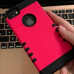 iPhone 7/8 pink and black phone case